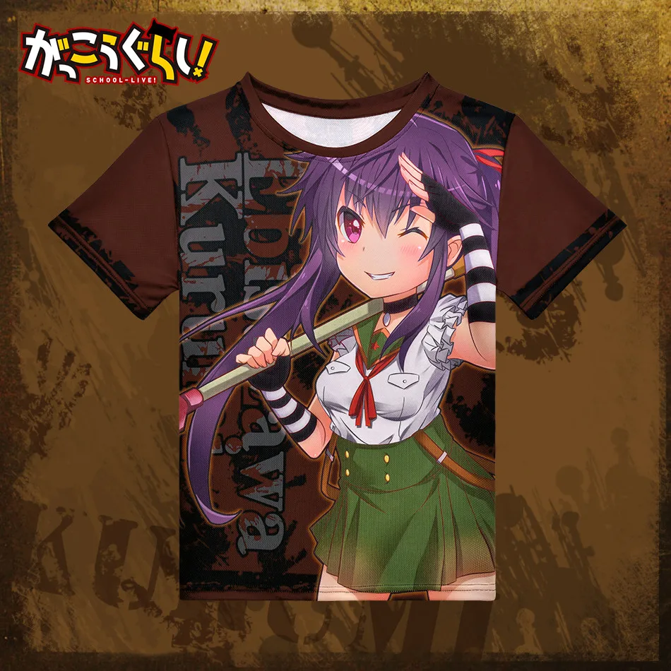 

Anime School Live! T-shirt Ebisuzawa Kurumi Polyester T Shirt Fashion Summer Active Otaku Men Women Tees