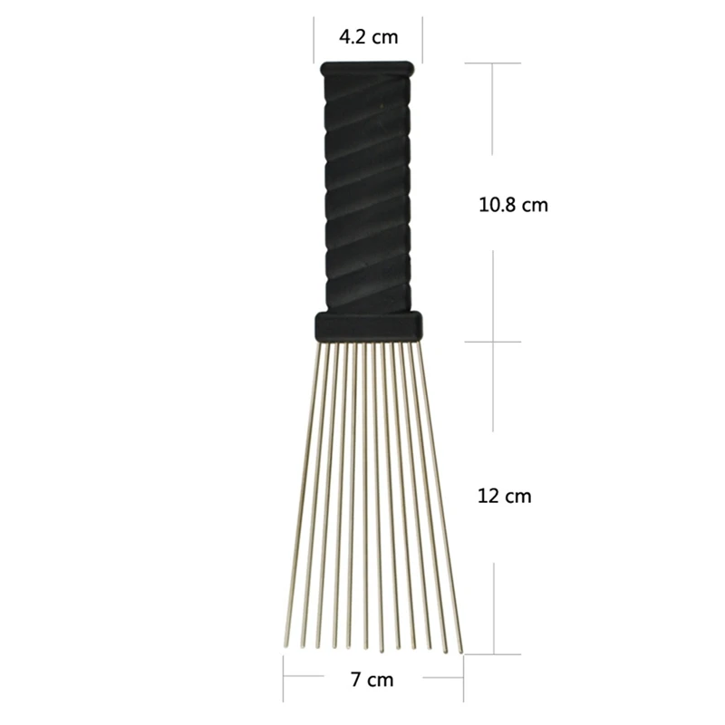 1 шт. металлическая африканская Расческа для укладки волос, афро расческа, парикмахерский инструмент, новинка