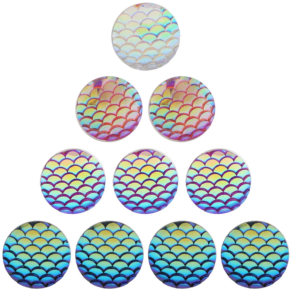 

10PCS Hot wholesale Snap Bracelet&Bangles 18mm Metal Snap Button Charm Scale reflective design Button Snaps Jewelry