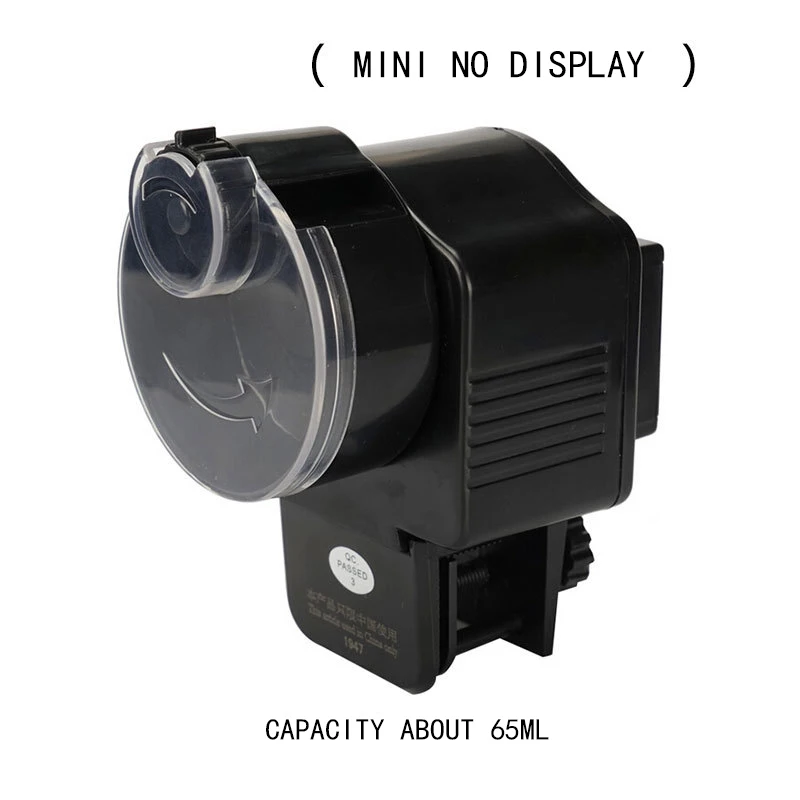65 мл/100 мл автоматическая кормушка для аквариума автоматические кормушки с таймером дозатор для кормления домашних животных с ЖК-дисплеем - Цвет: Черный