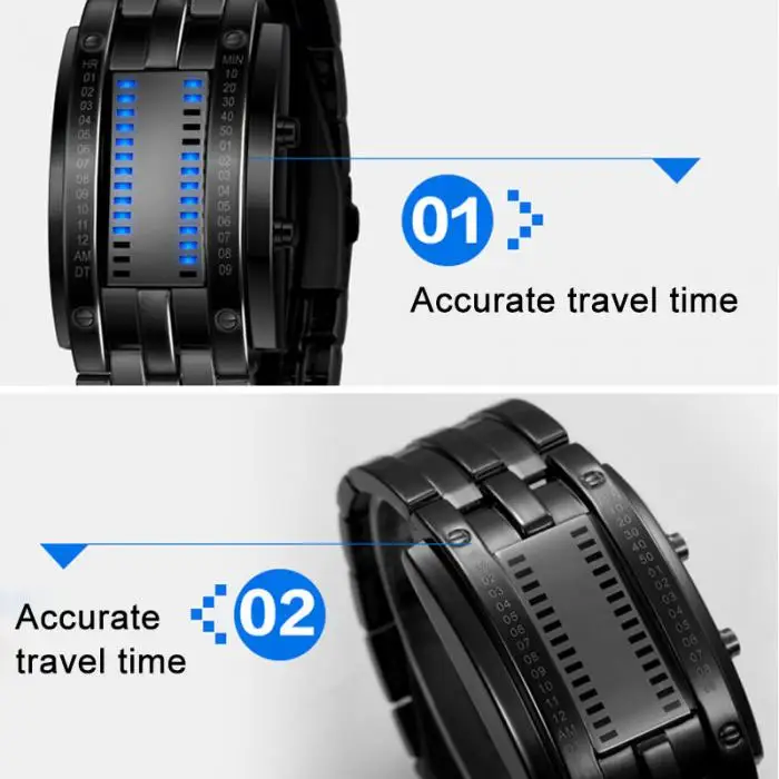 Luxfacigoo мужские женские наручные светодиодный цифровые спортивные часы матричный водонепроницаемый бинарный Многофункциональный модный подарок унисекс TT@ 88