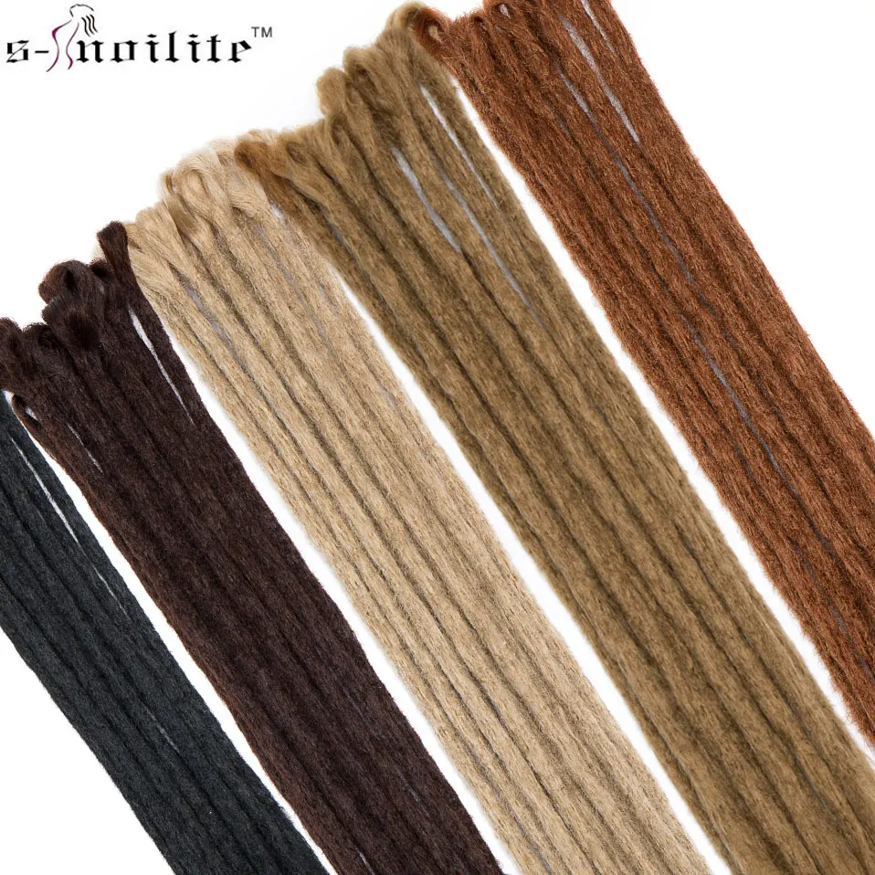 

SNOILITE 1/3/5pack(pcs) 20inch Handmade Dreadlocks Extensions Reggae Crochet Hip-Hop Synthetic Dreads Crochet Braiding Hair