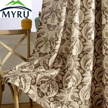 

MYRU Cotton Printing Beautiful Curtain for The Sitting Room The Bedroom