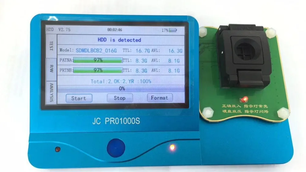 JC Pro1000S Многофункциональный NAND Программист PCIE NAND чтение записи модуль для iPhone 6 S 6SP 7 7 P инструмент для ремонта ошибок