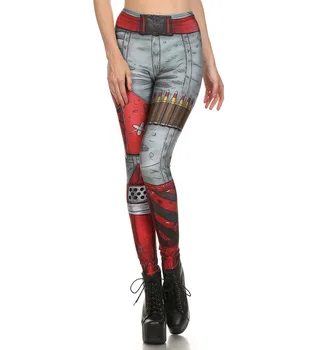 

1529 Fitness Elastic Women Leggings Sexy Girl Polyester Slim Fit Workout Pants Trousers bullet Comics Cospaly Blade And Printed