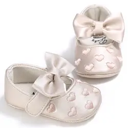 9 Цвет Бабочка-узел Впервые Walker мягкая подошва обувь Обувь для младенцев из искусственной кожи новорожденных для маленьких девочек Обувь