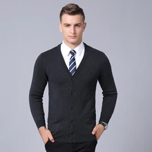 Новинка, модные брендовые мужские свитера, кардиган, плотные, облегающие, вязаные Джемперы, теплые, Осенние, корейский стиль, повседневная одежда для мужчин