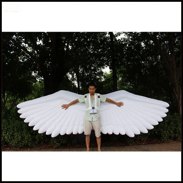 

Free shipment length 4m customize inflatable large costume angel wings