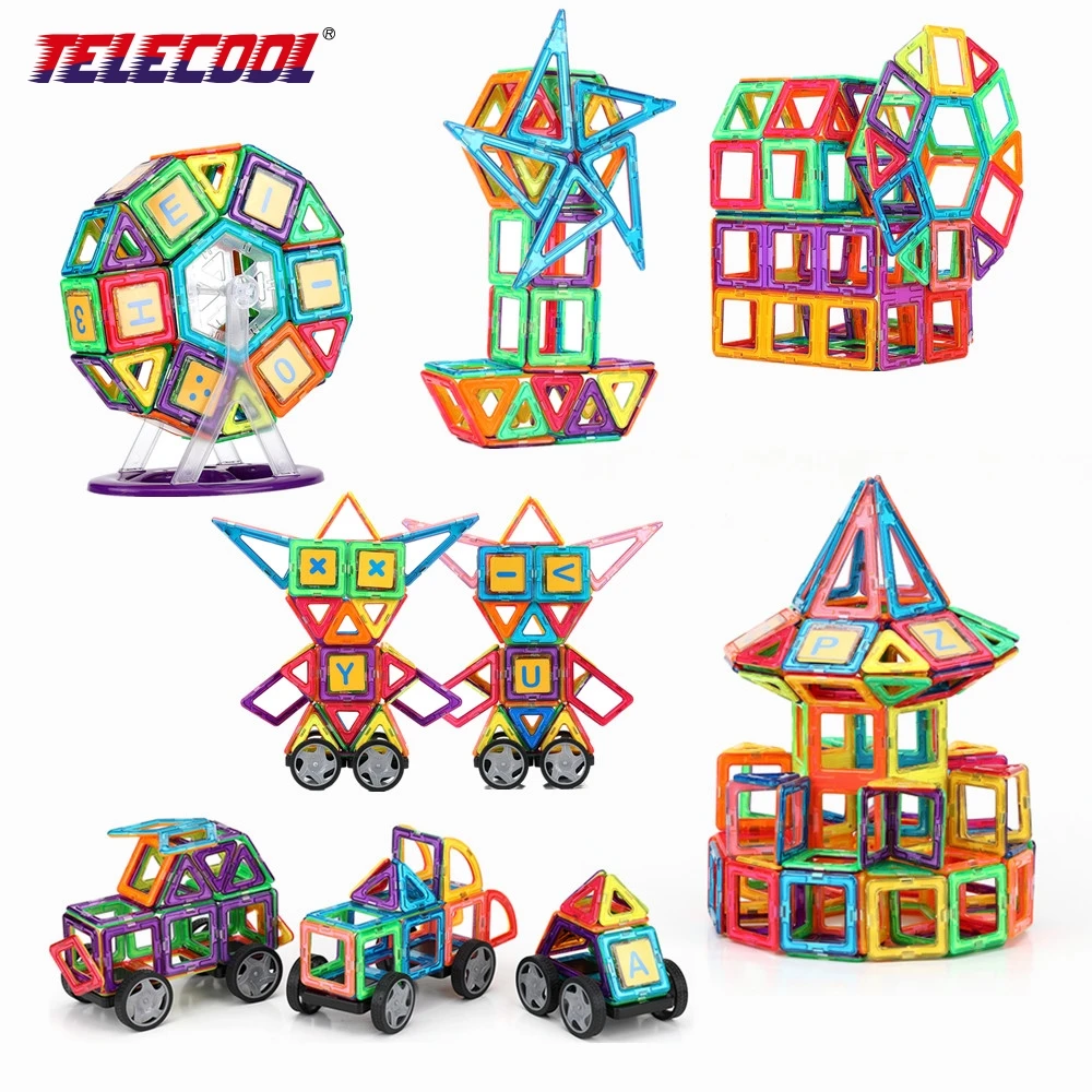 

TELECOOL 89/102/149 PCS Big Size Magnetic Designer Building Block Model Educational Baby Toys For Birthday Gift