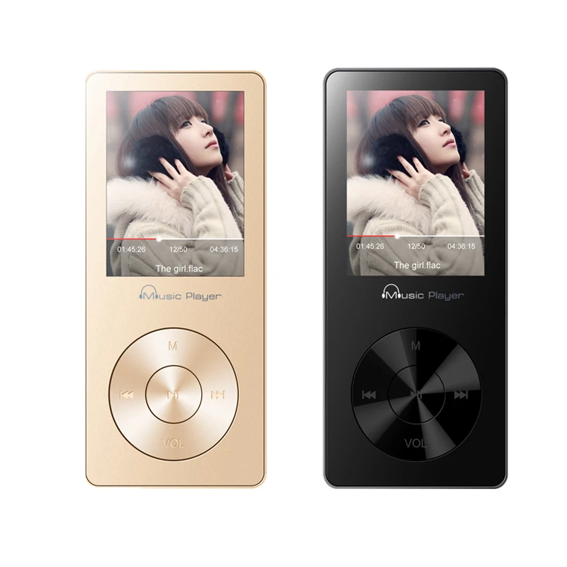 

Newest MP4 Player Built-in Speaker Lossless HiFi Sound Quality Audio Player with FM Radio, Recorder, Support SD Card Up to 64GB