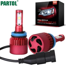Partol G9 H11 H8 H9 Car LED Headlight Bulbs 80W 9600LM CREE XHP50 Chip All in one LED Headlamp Automobile Fog Lamp 6500K 12V