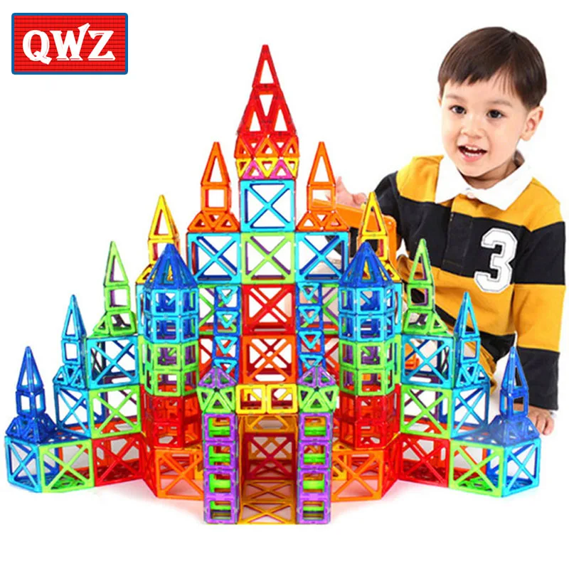 

QWZ 92pcs Magnetic Designer Mini 3D Magnetic Model Blocks Magnet Building Blocks Enlighten Educational Toys For Children Gifts