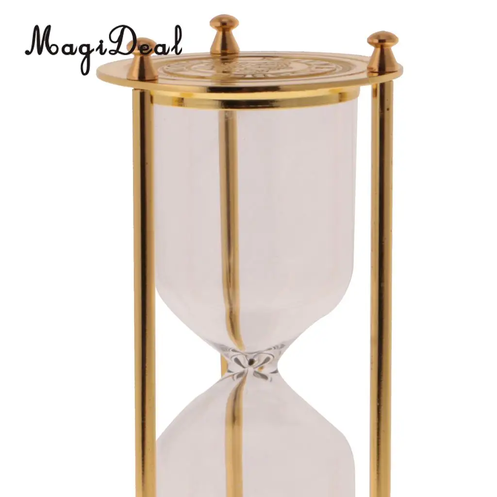 1Pc Retro Metal Frame Empty Hourglass Sandglass Sand Timer for Office Home Room Decor Birthday Christmas Novelty Gift Prize