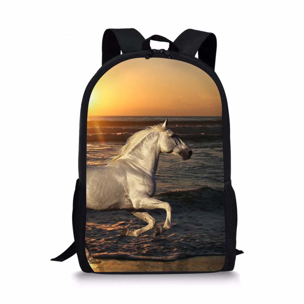 FORUDESIGNS/школьная сумка Crazy Horse для подростков мальчиков и девочек; Классная Детская сумка с принтом; детские школьные сумки; рюкзак Escolar - Цвет: Y3190C
