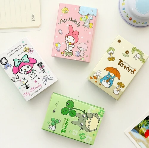 Kawaii Totoro& Melody 6 складной блокнот для заметок Липкие заметки закладки для блокнота подарочные канцелярские товары