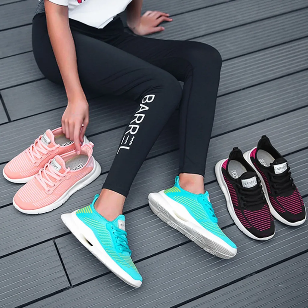 women platform sneakers breathable mesh Sneakers Lace Up Soft High Footwear Leisure slip on shoes for women#g2