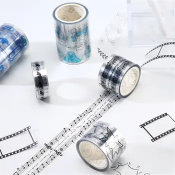 

1 Roll PET Transparent Washi Tapes Kawaii Self Adhesive Masking Tapes DIY Scrapbooking Notebook Decorations Cute Stationary