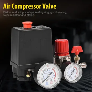 

Air Compressor Valve Small Air Compressor Pressure Switch Control Valve Regulator with Gauge Air Regulator Valve tapones valvula