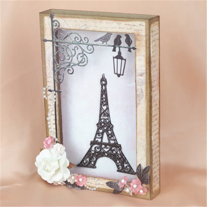 

YaMinSanNiO Tower Metal Cutting Dies Scrapbooking Embossing Dies Cut Stencils DIY Cards Craft Dies for New 2019