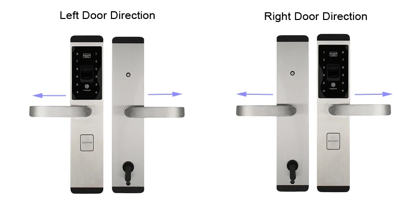 RAYKUBE отпечаток пальца цифровой электронный дверной замок для дома Противоугонный интеллектуальный замок пароль и RFID карта R-FX1