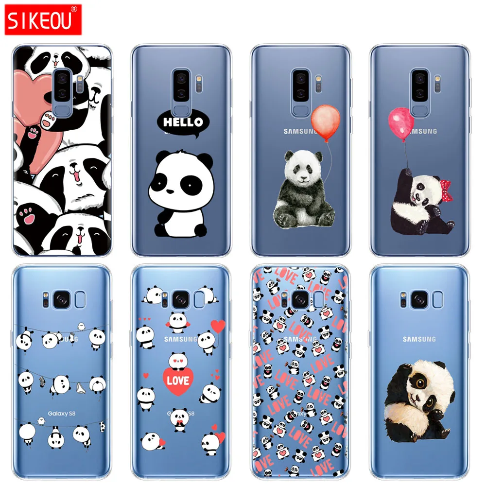 Силиконовый чехол для Samsung Galaxy S9 S8 S7 S6 edge S5 S4 S3 PLUS милый мультяшный Dinggul panda |