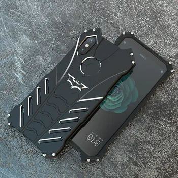

Luxury Batman Kickstand Shockproof Case For Xiaomi 6X Aluminum Bumper Skin Armor Metal Back Cover