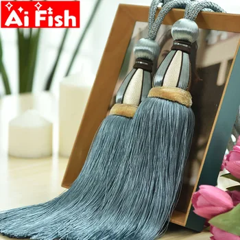 

1PC Window Curtain Tassels Tiebacks Tie rope Curtain Clip-on Tie Backs Holdback Tieback Holder Hunging ball Accessories cp120#40