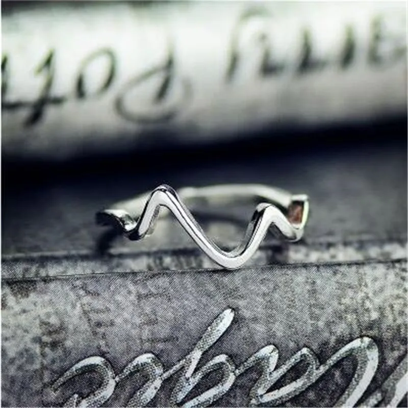 Thai Silver Jewelry Open Ring For Lover Best Gifts Wave flower Star Design Vintage 925 Sterling Silver Rings For Women