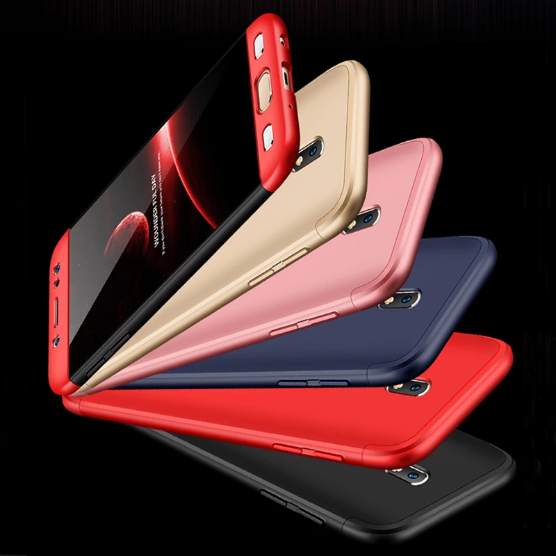 Жесткий ПК чехол для Funda Samsung Galaxy J3 J5 J7 2017 Pro J330 J530 J730 евро версия 3 в 1 Съемный 360
