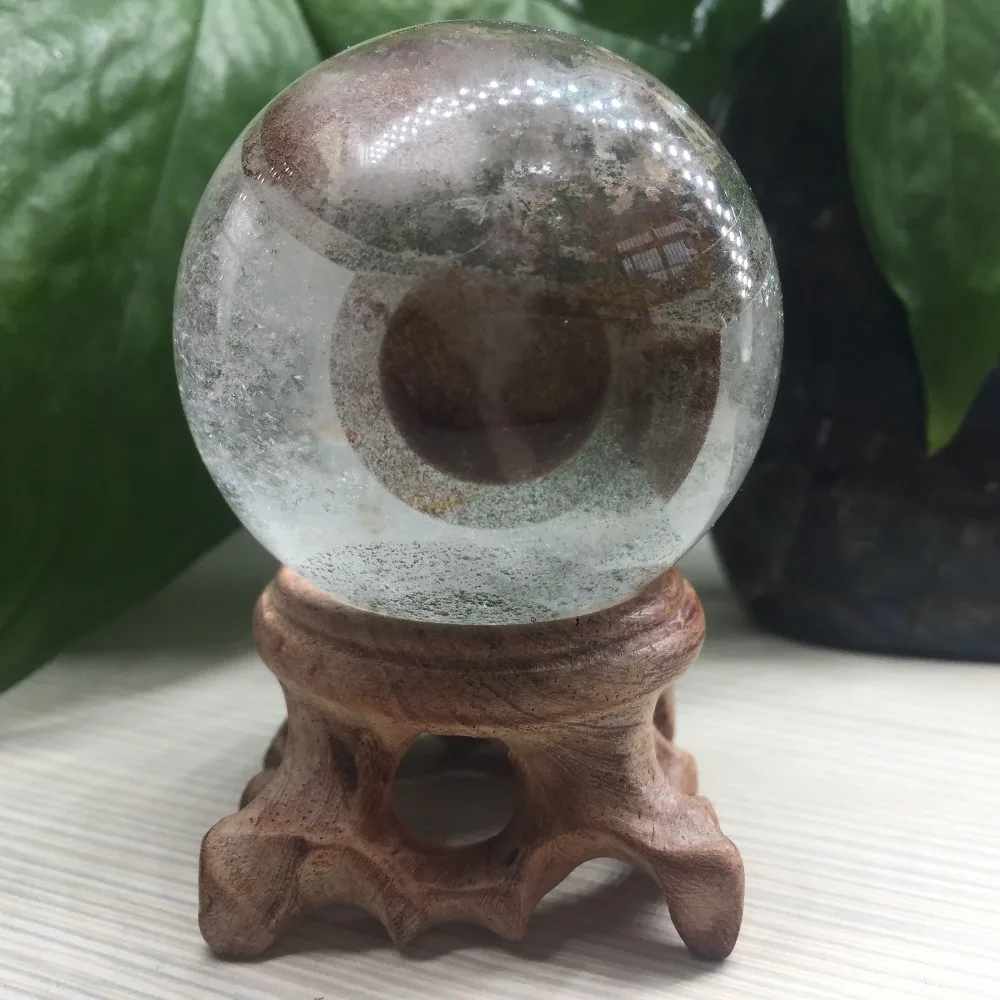 48mm Green Phantom Quartz Crystal Ball Asian Rare Natural Magic Healing