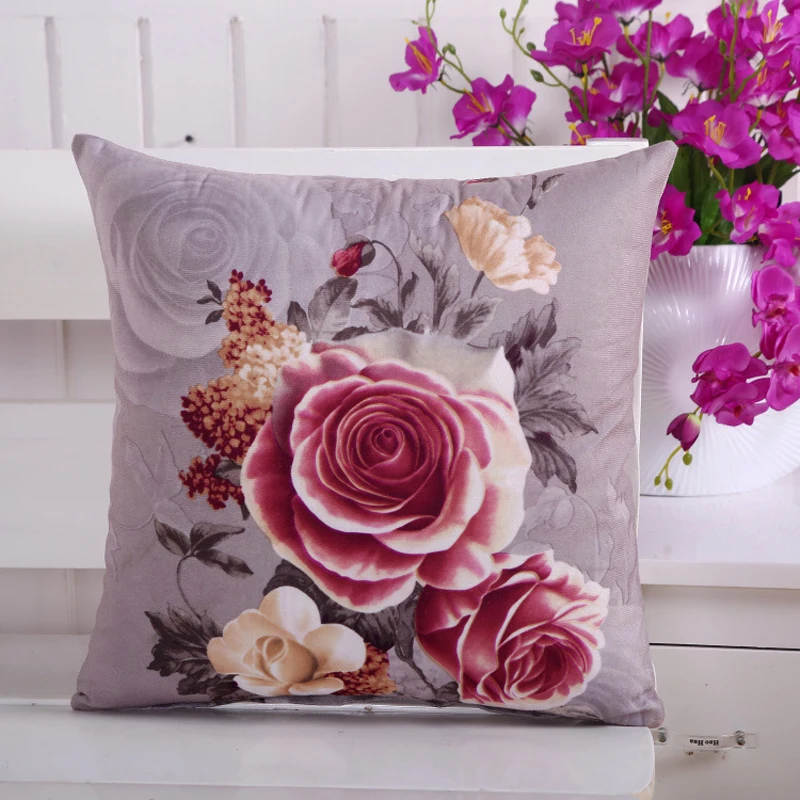 Aliexpress.com : Buy Vintage Flower Pillow Case Leaf ...