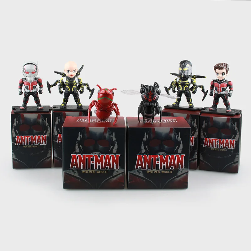 

Avengers Ant Man 6pcs/set 12cm Action Figure Posture Anime Decoration Collection Figurine Toy model for children