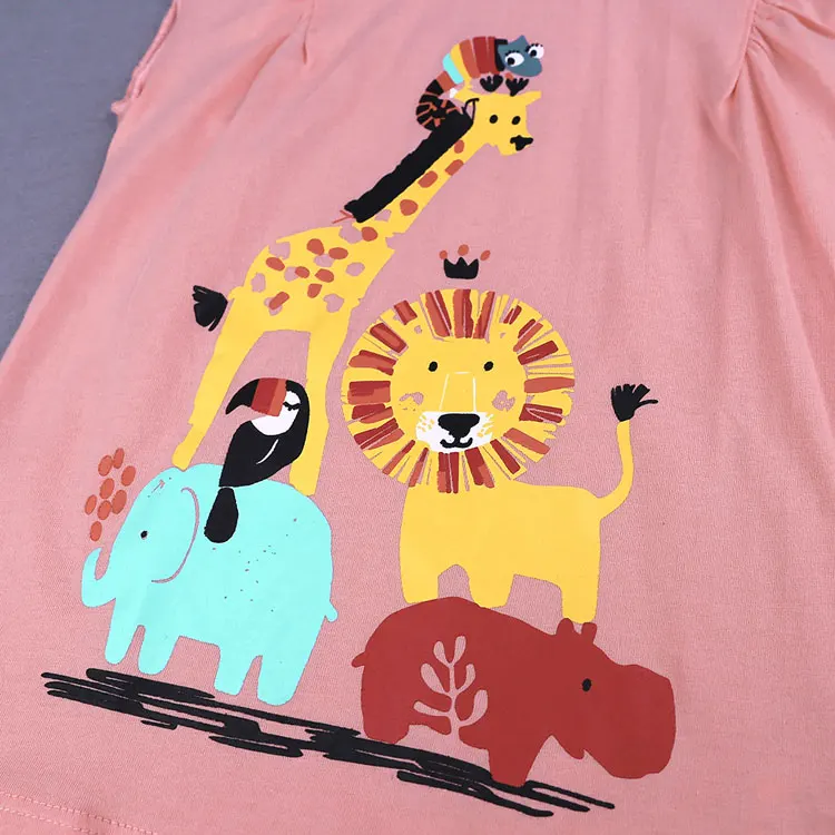 Elvesnest/футболка для маленьких девочек; хлопковая футболка без рукавов для девочек; летняя детская одежда для девочек; топы с рисунком; детская одежда для девочки