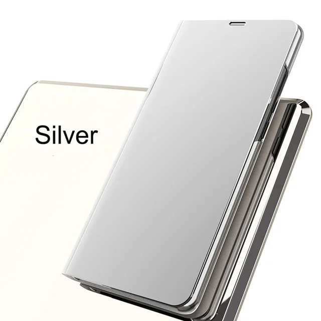 Роскошный флип-чехол с подставкой для samsung Galaxy Note 9, A6, A6+, J4, J6, J8,, A8, A9, Star Lite, J7Duo, кожаный Прозрачный чехол для 360 - Цвет: Silver