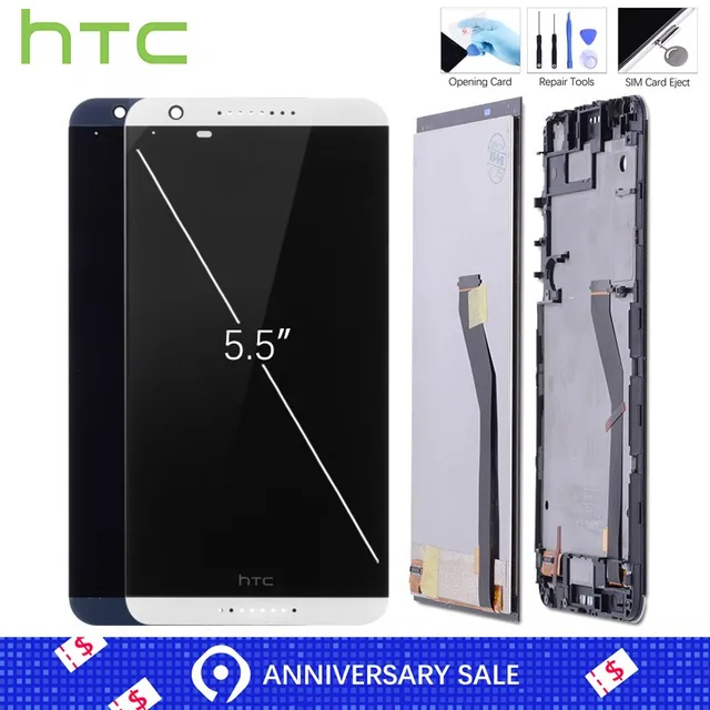 Одной сим-версия 5,5 "1280x720 Дисплей для HTC Desire 820 ЖК-дисплей Сенсорный экран планшета с рамкой D820 820U 820Q Замена