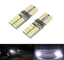 Kit 4 lampada pingo t10 24 led chip canbus cancelador (forte 8w) vermelho, amarelo, azul e branco