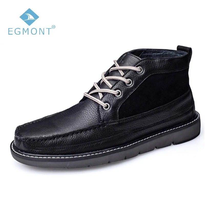 

Winter Boots EG-59 Black Lace-up High Boots Vintage Loafers Mens Casual Shoes Genuine Leather Handmade Comfortable Breathable