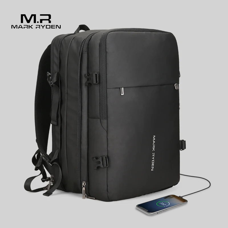 Mark Ryden hombre mochila ajuste 17 pulgadas portátil recarga USB Multi-capa de viajes espaciales hombre bolsa Anti-ladrón mochila - 1