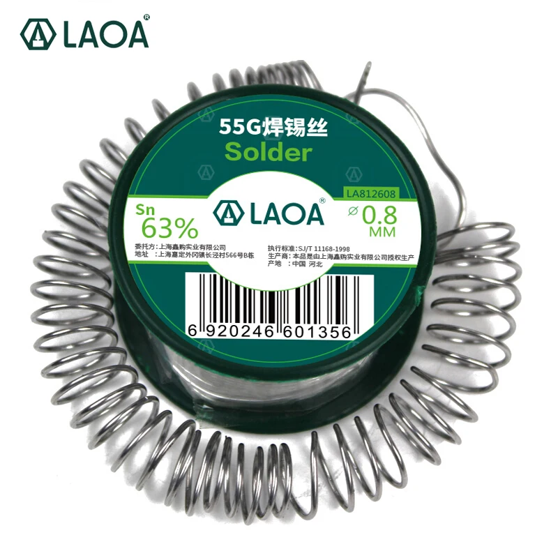 LAOA припой проволока 63% содержание олова припой 0,8 мм фитиль канифоль ядро оловянный свинец припой провода сварочный флюс