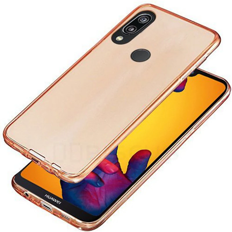 360 градусов защитный чехол для Huawei Y6 Y7 Prime Pro MRD-LX1F MRD-LX3 DUB-LX1 DUB-LX3 Honor 8A JAT-LX1 чехол для всего тела - Цвет: Rose Gold