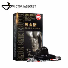 10 Pcs Black Condoms Slim Penis Sleeve Long Lasting Natural Latex Lubricated Condoms Men Contraception Sex Products Cock Ring