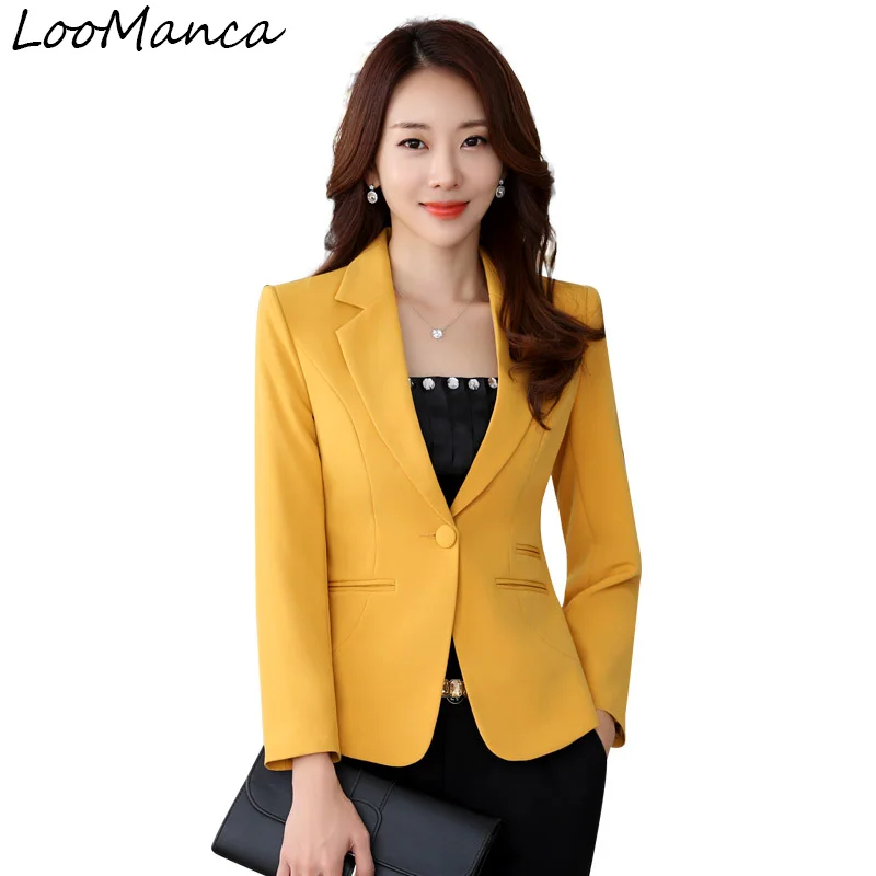 

Casual Women Blazers And Jackets Korean Style Female long Sleeve Blaser Coat Femme Plus Size Work Wear Feminino