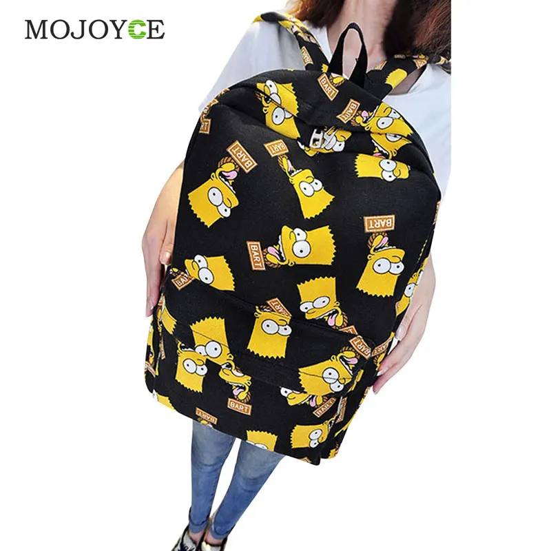 New Cartoon Printing Canvas Backpack School Rucksack Backpack Women Travel Bag School Bags for Teenagers Mochila Feminina 1STL