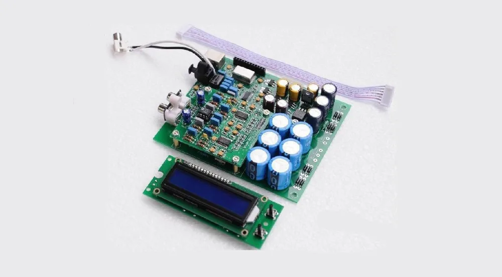 LCD1602 дисплей мягкого управления CS8416 + двойной WM8741 DAC декодер|decoder|displaydisplay controller |