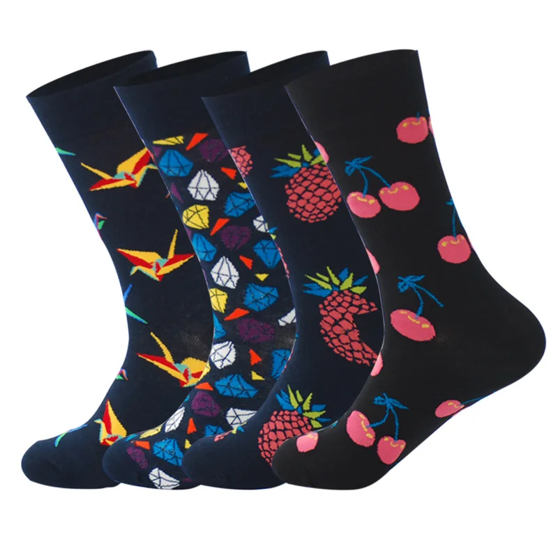 Внизу 4 пар/лот носки с начесом для мужчин 11 выбор Harajuku Art Street Стиль Мода хип хоп подарки для мужчин забавные носки подходят