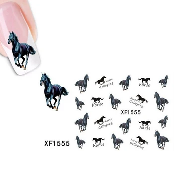 

New DIY Fashion 3D Horse Design Water Transfer Nail Art Stickers Decal