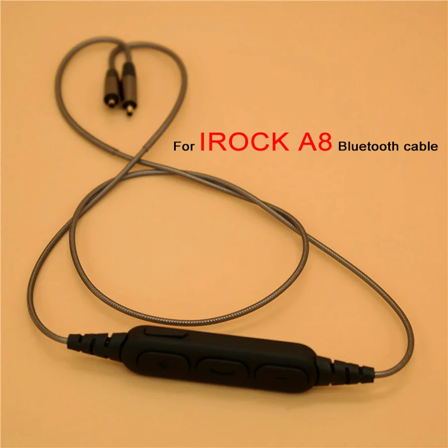 Upgraded Replacement Bluetooth Cable for IROCK A8 Earphone Headphone Cables Adapter Receiver Cord with Mic for iphone mp3