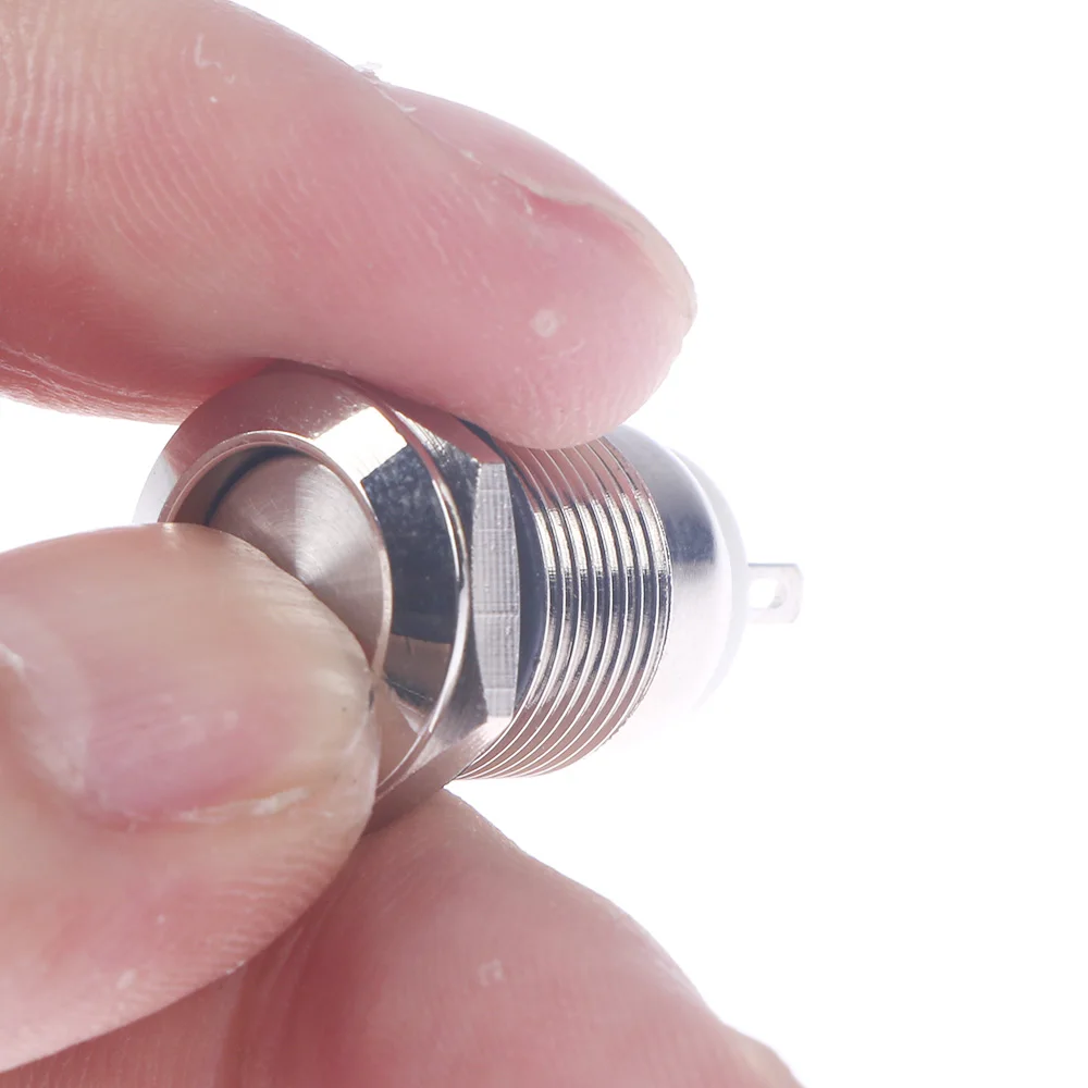 

1Pc 12mm Metal Push Button Switch IP67 Waterproof Metal Power Push Button Switch Car Start Horn Speaker Bell Self-reset Switch