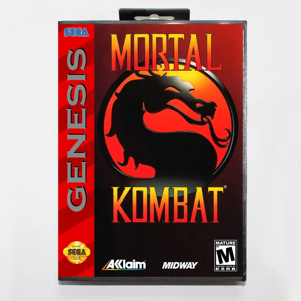 Mortal Kombat 16 Bit MD Card With Retail Box For Sega MegaDrive Video Game Console System in 