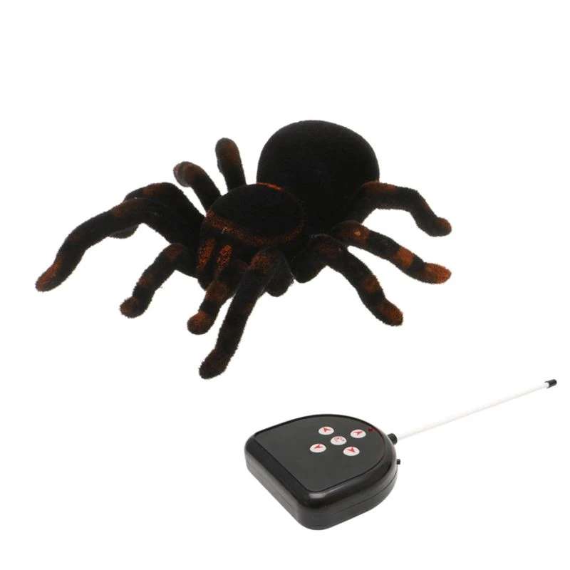 Remote Control Scary Creepy Soft Plush Spider Infrared RC Tarantula Toy Kid Gift